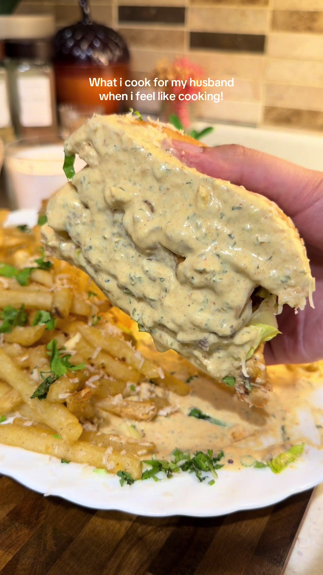 Double Beef Burgers with Garlic Parmesan Sauce