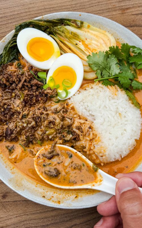 Thai Curry Beef Broth Bowls