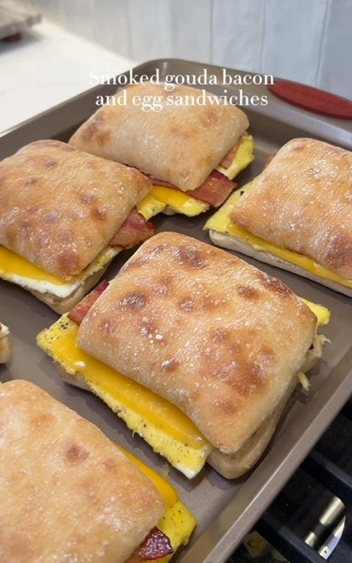 Bacon & Egg Sandwiches with Homemade Pickles and Banana Chocolate Chip Muffins