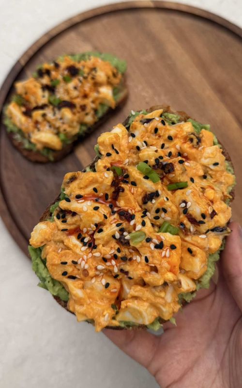 Chili Smashed Egg Toast