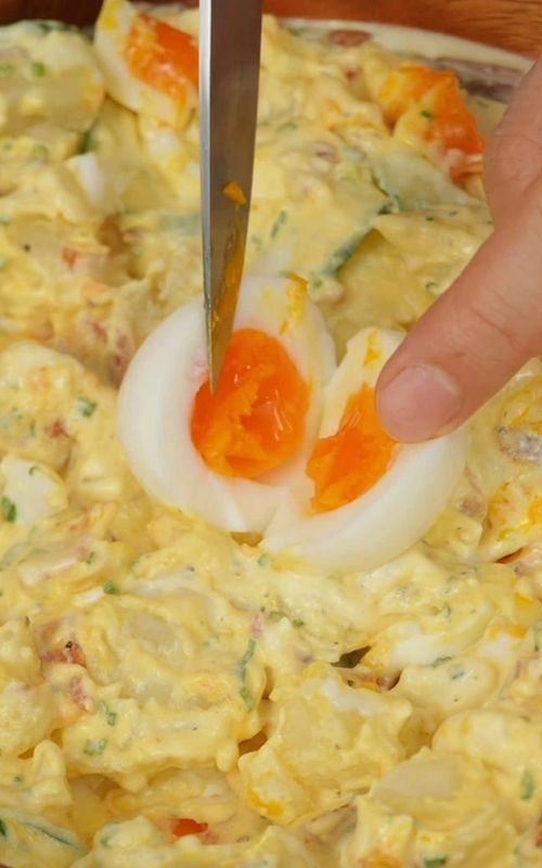 Japanese Egg Salad with Potatoes and Bacon